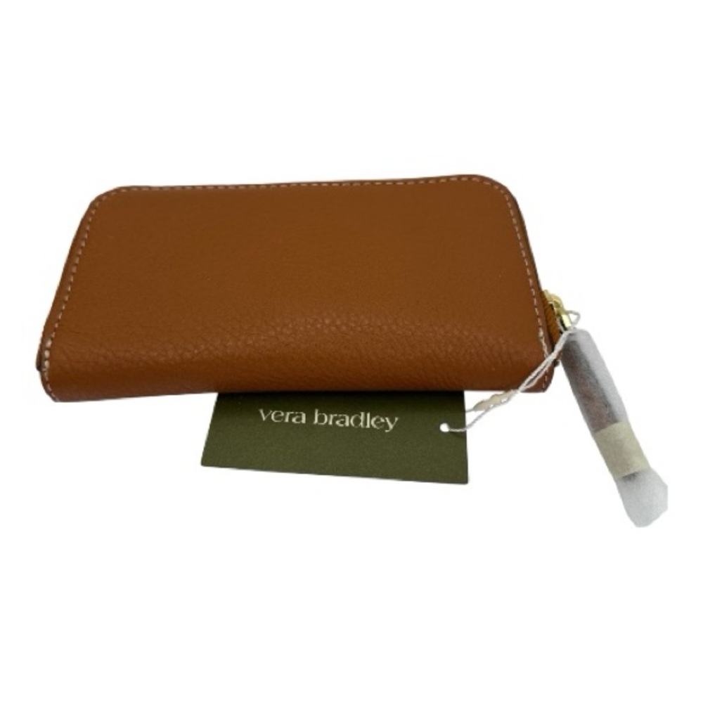Vera Bradley Roasted Pecan Zip-Around Leather Wallet
